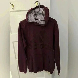 Adidas burgundy athletic activewear burgundy sporty hoodie size small